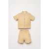 U.S.POLO ASSN. ERKEK BEBEK ŞORT GÖMLEK TAKIM - KUM