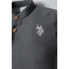 U.S.POLO ASSN. ERKEK BEBEK ŞORT GÖMLEK TAKIM - KOYU GRİ