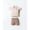 U.S.POLO ASSN. ERKEK BEBEK ŞORT T-SHIRT TAKIM - BEJ