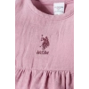 U.S POLO ASSN. KIZ BEBEK MÜSLİN ELBİSE - LİLA