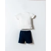 U.S.POLO ASSN. ERKEK BEBEK ŞORT T-SHIRT TAKIM - BEYAZ-LACİVERT