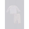 KIZ BEBEK UZUN KOL 2Lİ TAKIM - BEYAZ