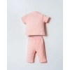 U.S POLO ASSN. KIZ BEBEK GÖMLEK PİJAMA TAKIM - PUDRA