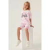 BARBIE KIZ ÇOCUK BERMUDA TAKIM - LAVANTA