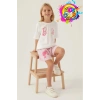 BARBIE KIZ ÇOCUK ŞORT TAKIM - BEYAZ