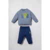 US.S.POLO ASSN. ERKEK BEBEK 2Lİ TAKIM - İNDİGO