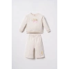 U.S.POLO ASSN. KIZ BEBEK 2Lİ TAKIM - EKRU
