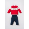 US.S.POLO ASSN. ERKEK BEBEK 2Lİ TAKIM - KIRMIZI