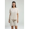 ANNE KIZ BERMUDA TAKIM - AÇIK BEJ