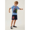 AVENGERS ERKEK ÇOCUK BERMUDA TAKIM - İNDİGO