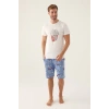 BABA OĞUL BERMUDA TAKIM - KREM
