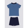 ERKEK BEBEK KISA KOL TSHIRT 2 Lİ TAKIM - COBALT