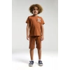 ERKEK ÇOCUK BERMUDA TAKIM - AÇIK KAHVE