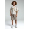 ERKEK ÇOCUK BERMUDA TAKIM - BEJ