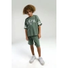 ERKEK ÇOCUK BERMUDA TAKIM - KOYU YEŞİL