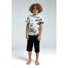 ERKEK ÇOCUK KAPRİ TAKIM - Beyaz