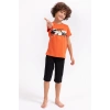 ERKEK ÇOCUK KAPRİ TAKIM - TURUNCU