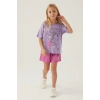 FROZEN KIZ ÇOCUK ŞORT TAKIM - LİLA
