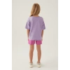 FROZEN KIZ ÇOCUK ŞORT TAKIM - LİLA