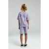 KIZ ÇOCUK BERMUDA TAKIM - LİLA
