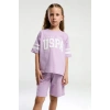KIZ ÇOCUK BERMUDA TAKIM - MAUVE