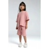 KIZ ÇOCUK BERMUDA TAKIM - RETRO PEMBE
