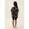 KIZ ÇOCUK BERMUDA TAYT TAKIM - SİYAH