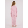 KIZ ÇOCUK GÖMLEK PİJAMA TAKIMI - AÇIK FUŞYA