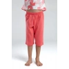 KIZ ÇOCUK KAPRİ TAKIM - BEYAZ/CORAL