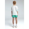 KIZ ÇOCUK ŞORT TAKIM - BEYAZ/MİNT