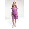 KIZ GARSON BERMUDA TAKIM - VİYOLET