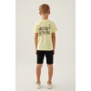 MICKEY MOUSE ERKEK ÇOCUK BERMUDA TAKIM - AÇIK SARI