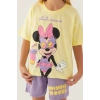 MINNIE MOUSE KIZ ÇOCUK ŞORT TAKIM - AÇIK SARI