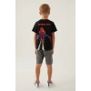 SPIDER-MAN ERKEK ÇOCUK BERMUDA TAKIM - SİYAH