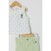 U.S.POLO ASSN. KIZ BEBEK 2Lİ KISA KOL TSHIRT TAKIM - Beyaz