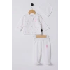 U.S.POLO ASSN KIZ BEBEK PATİKLİ 3LÜ TAKIM - Beyaz