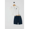 U.S.POLO ERKEK BEBEK 2Lİ T-SHIRT TAKIM - BEYAZ/LACİVERT