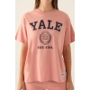 YALE KADIN TEK ÜST - RETRO PEMBE