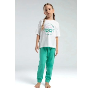 KIZ ÇOCUK İKİLİ TAKIM - BEYAZ/MİNT