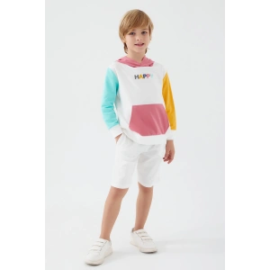 ERKEK ÇOCUK BERMUDA TAKIM - BEYAZ