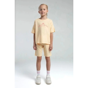 KIZ ÇOCUK BERMUDA TAKIM - BEJ