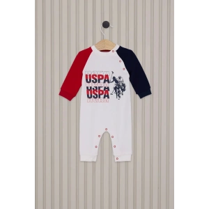 US POLO ERKEK BEBEK PATİKSİZ TULUM - BEYAZ