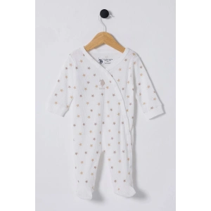 U.S POLO ASSN ERKEK BEBEK PATİKSİZ TULUM - Beyaz