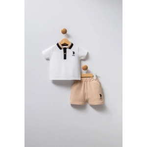 U.S POLO ASSN ERKEK BEBEK 2Lİ TAKIM - BEYAZ/BEJ