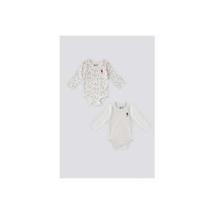 ERKEK BEBEK 2 Lİ UZUN KOLLU BODY SET - KREM/KREM