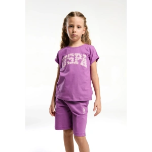 KIZ ÇOCUK BERMUDA TAKIM - VİYOLET