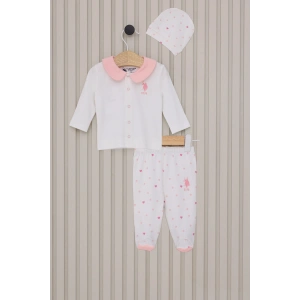 US POLO KIZ BEBEK PATİKLİ 3LU TAKIM - BEYAZ