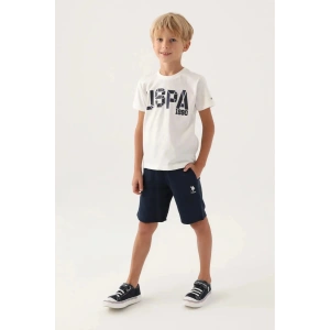 ERKEK ÇOCUK BERMUDA TAKIM - KREM LACİVERT