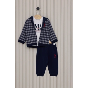 US POLO ERKEK BEBEK 3LU TAKIM - LACİVERT