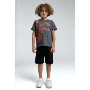 ERKEK ÇOCUK BERMUDA TAKIM - FÜME